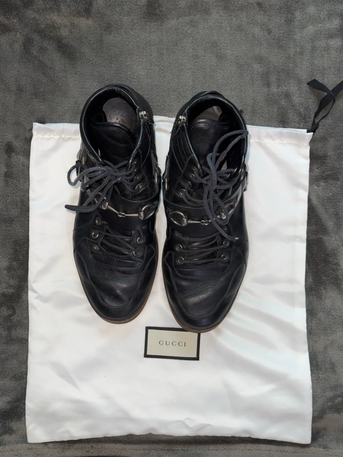 구찌 홀스빗 레더 하이탑 스니커즈 상품이미지3