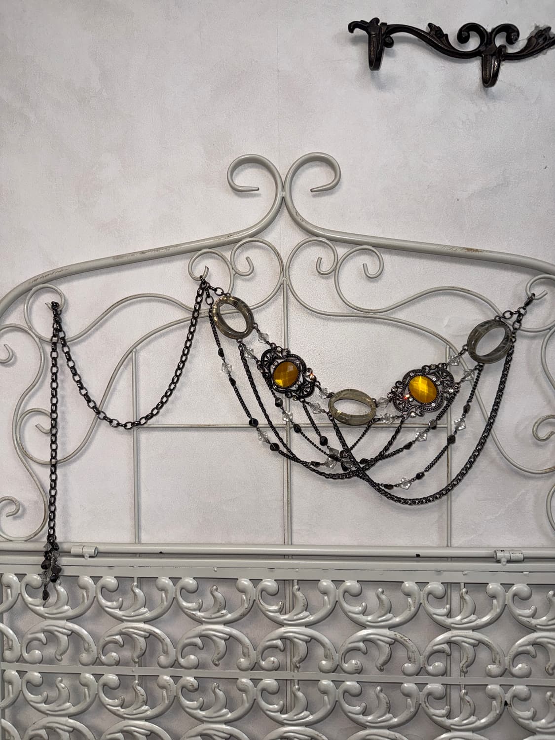 Oriental gemstone beads cubic chain belt 상품이미지1