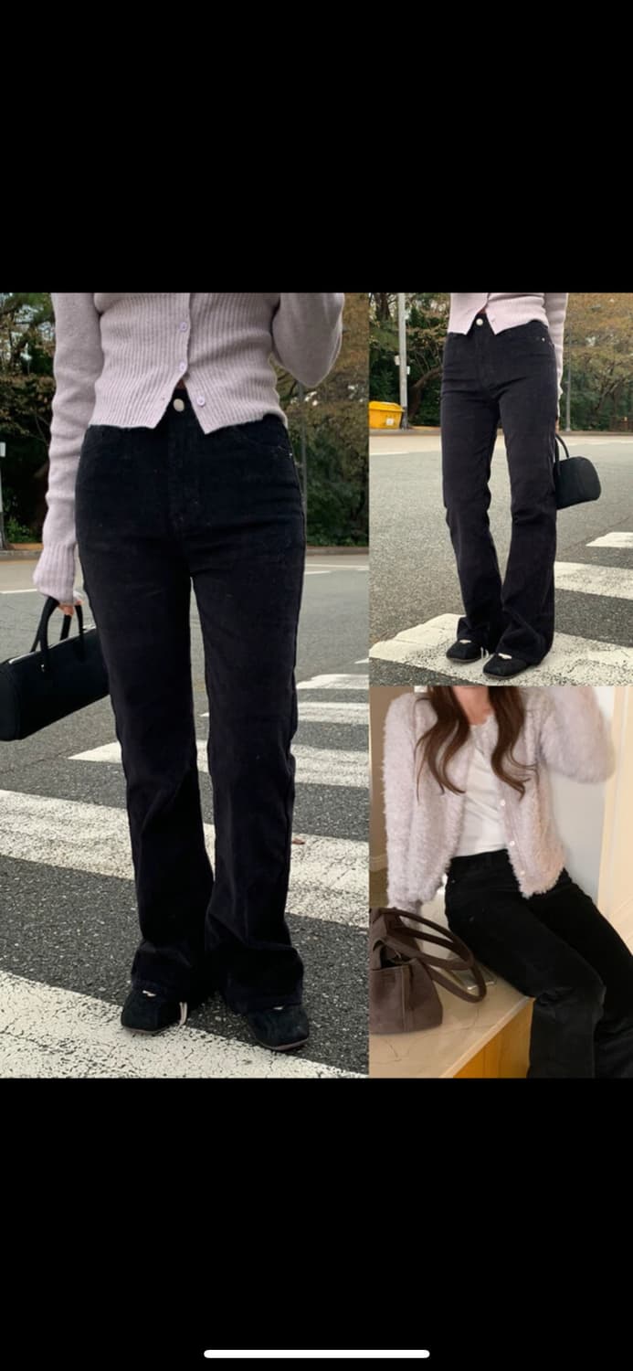 Unusually 블랙데님 세미부츠컷 팬츠 상품이미지10