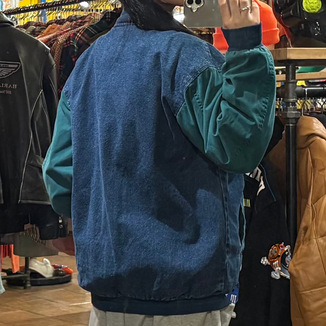 [HI] VTG 데님바시티 자켓 그린 상품이미지5