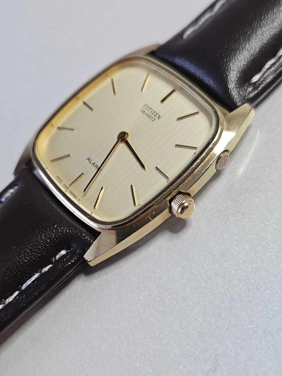 빈티지 시티즌 알람 쿼츠 빈티지 가죽 시계 상품이미지4