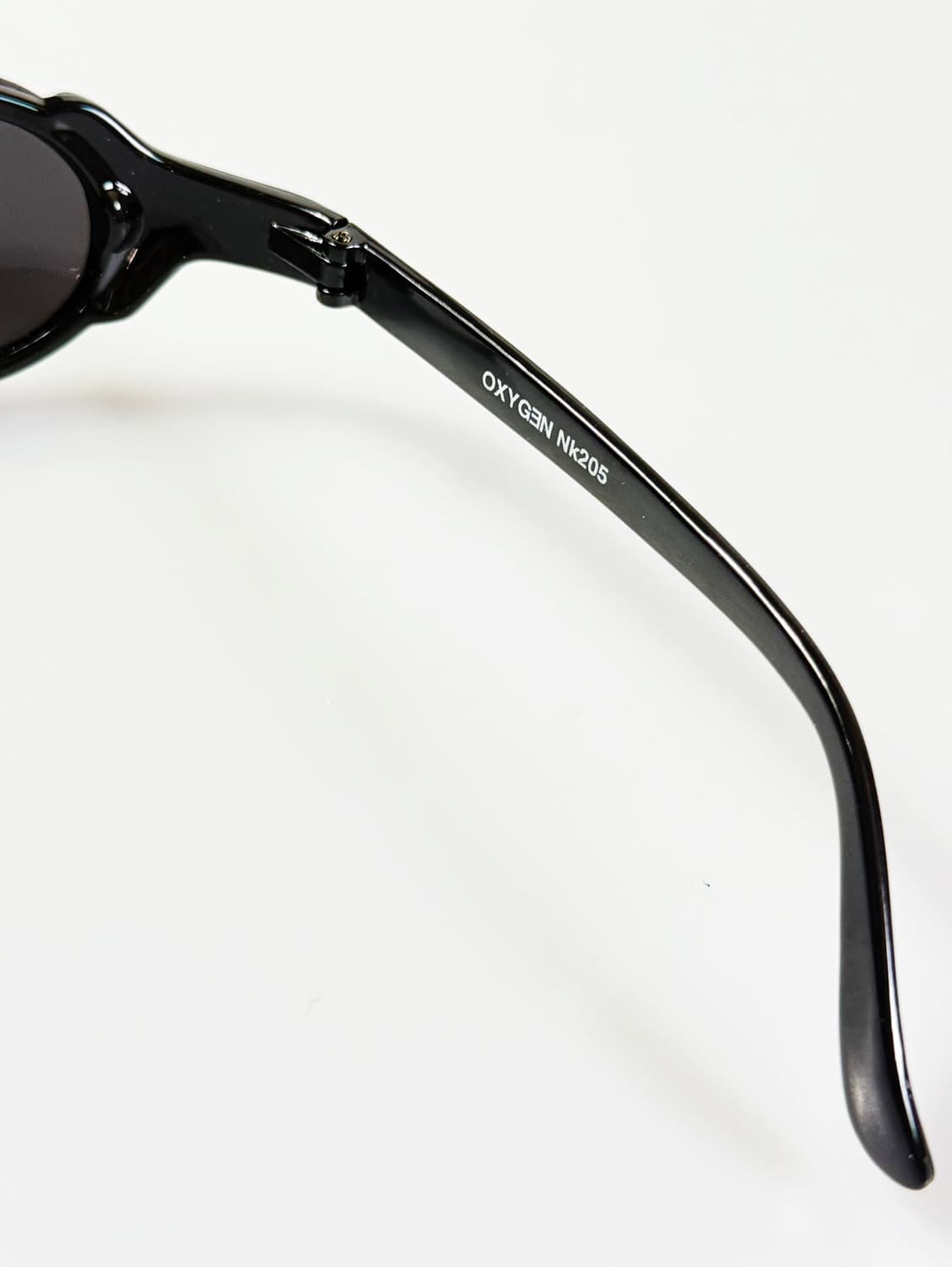 90s OXYGEN 블랙 랩 오벌 프레임 빈티지 선글라스 상품이미지6