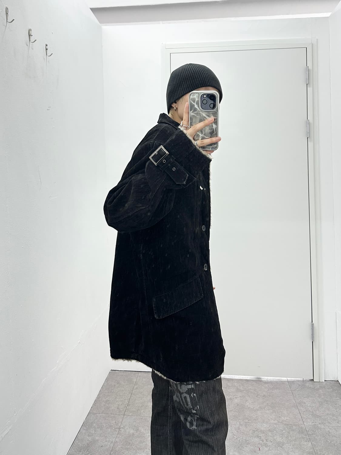 Louis Chavlon 00s suede fur jacket 상품이미지6