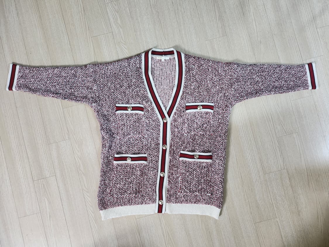 마쥬 레드 트위드 가디건  상품이미지7