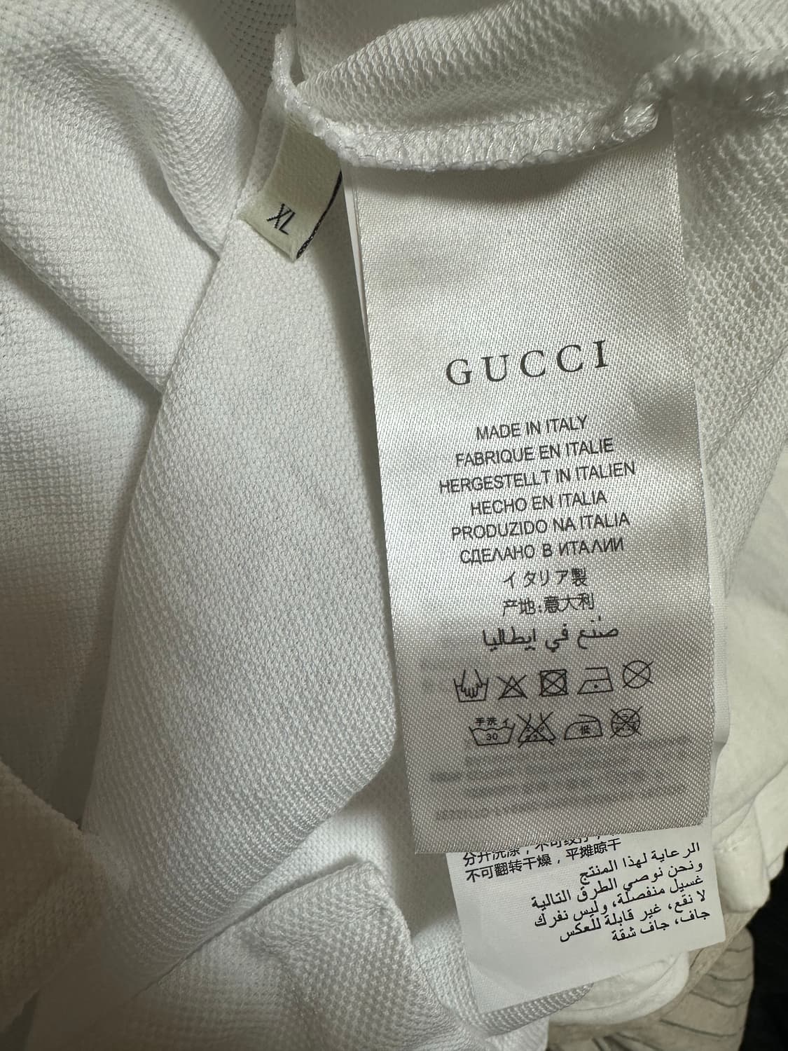 구찌 화이트 자수 반팔 폴로티 정품 상품이미지9