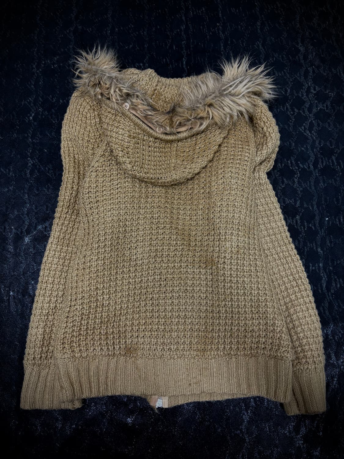 “More Core Division” Y2K Beige Fur Knit  상품이미지8