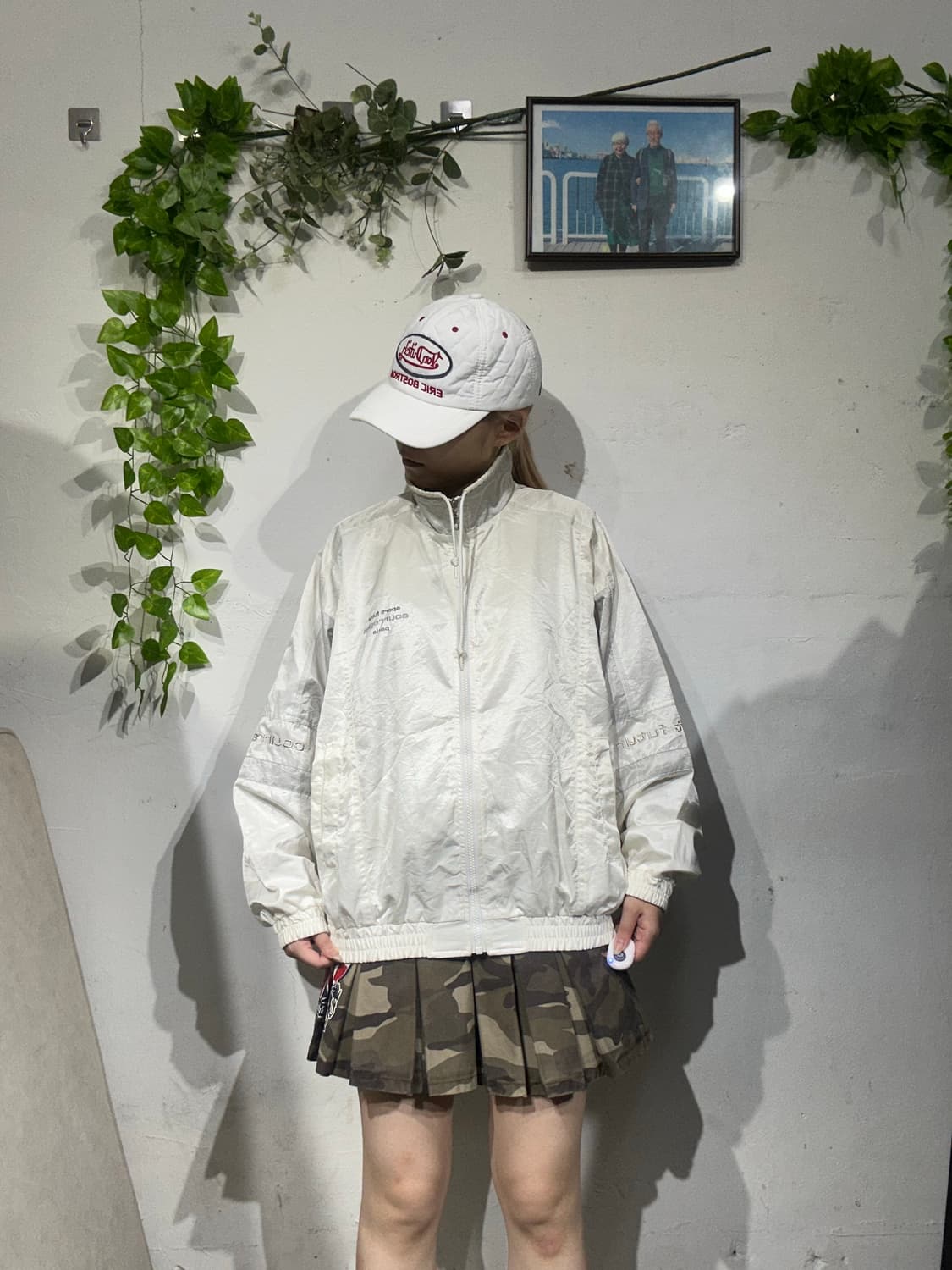 빈티지 화이트 바람막이 자켓 상품이미지2