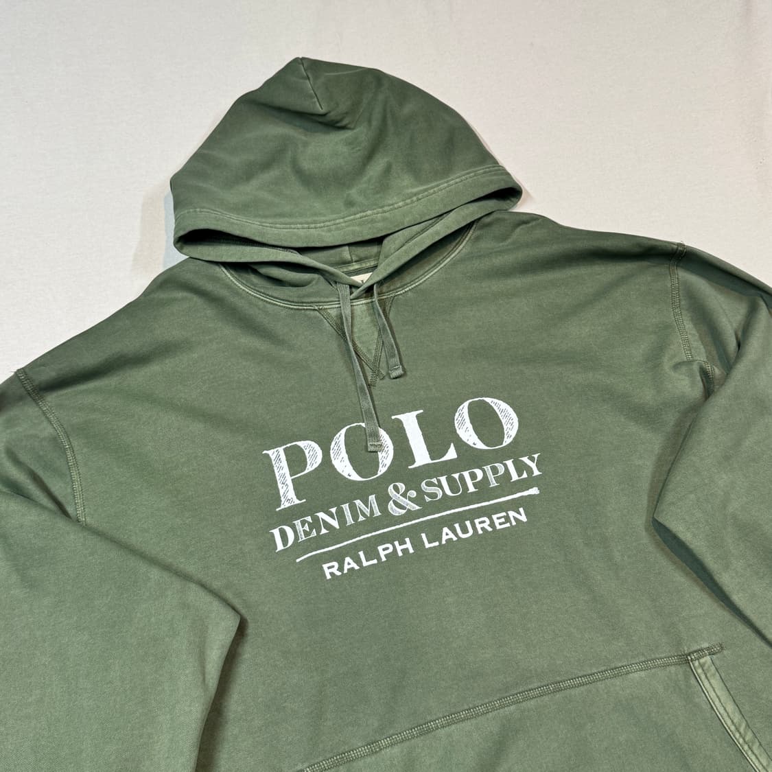 4XL) 폴로 데님앤서플라이 후드티 올리브 빅사이즈 상품이미지3