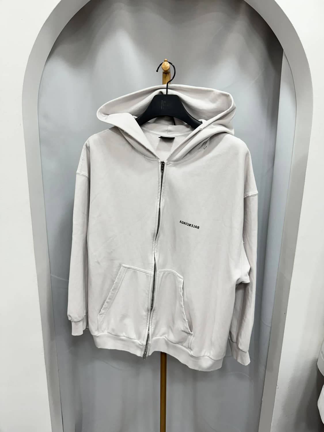 백화점판 발렌시아가 미러 후드 집업 L  상품이미지1