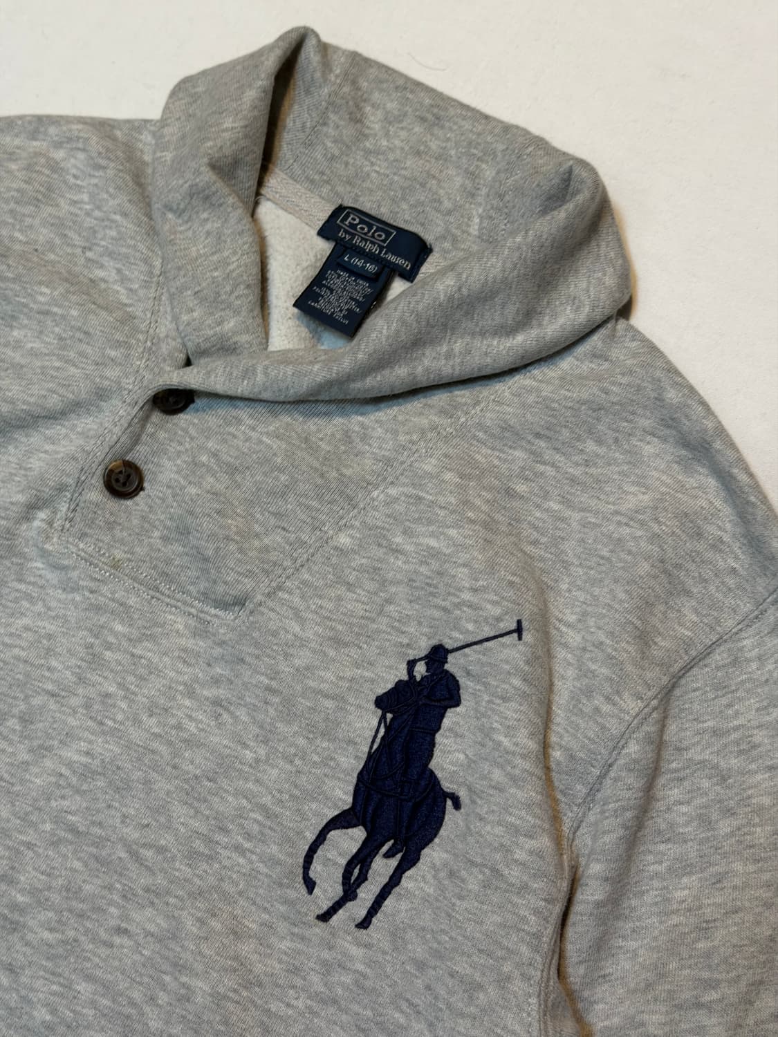 폴로 랄프로렌 빅포니 숄카라 맨투맨 스웻셔츠 그레이 상품이미지2