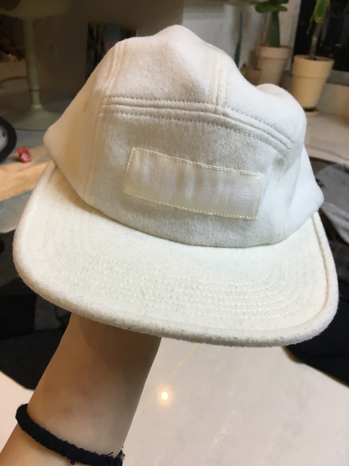 슈프림 화이트 울 캠프캡 상품이미지3