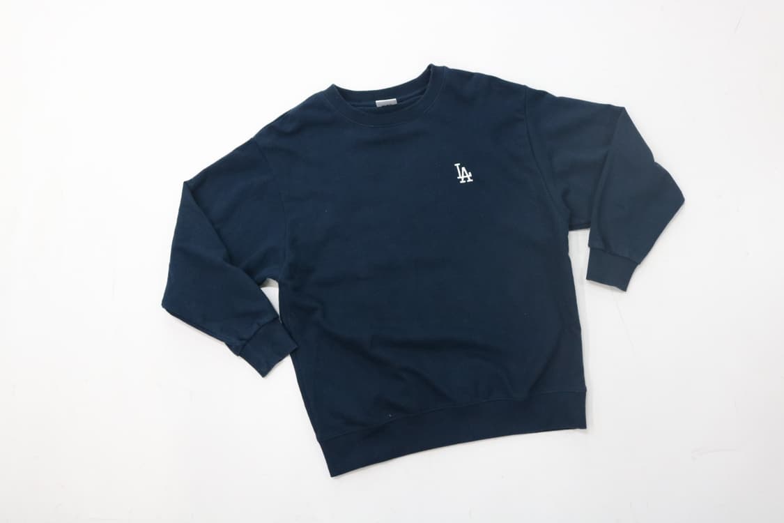 MLB 엠엘비 LA 다저스 빅로고 백프린팅 네이비 맨투맨 M 상품이미지2