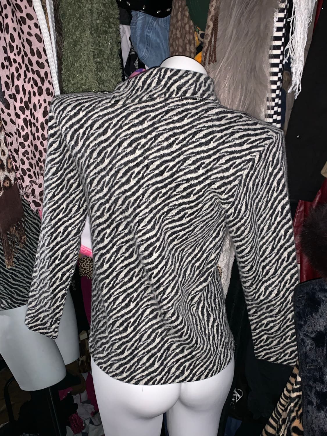 y2k 지브라 버튼 터틀넥 상품이미지3