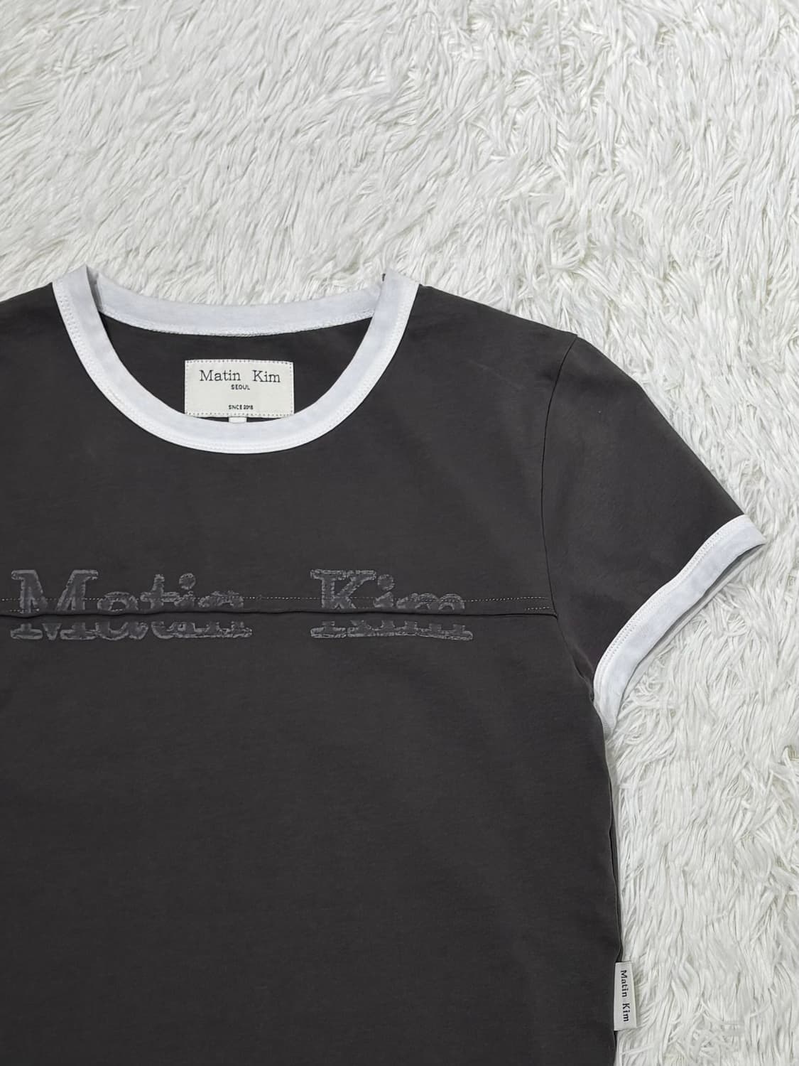 마땡킴 빅로고 크롭 반팔 상품이미지5