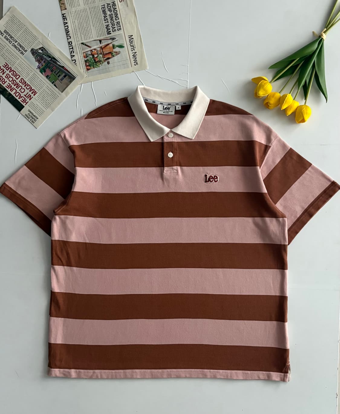 Lee 리 신형 스트라이프 카라티  상품이미지3