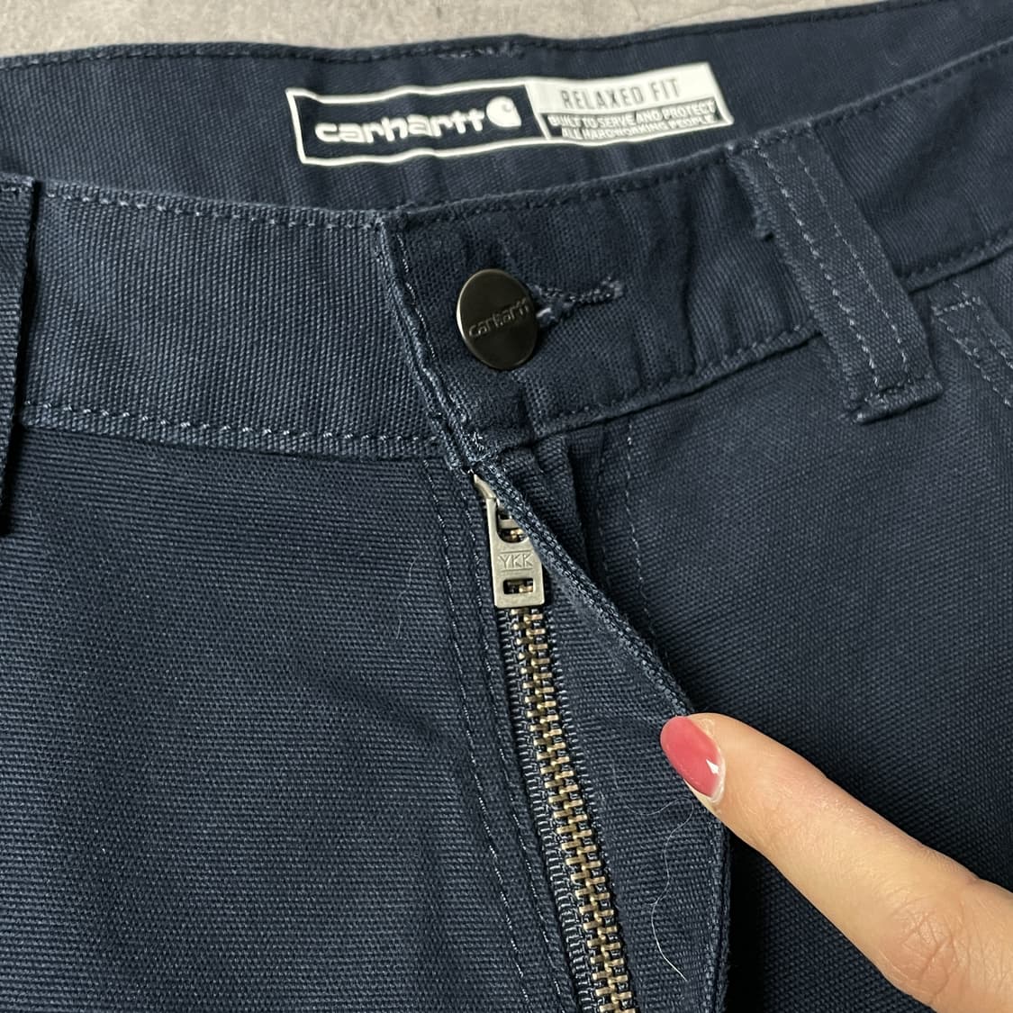 CARHARTT 칼하트 네이비 유틸리티 워크 팬츠 A01065 상품이미지3