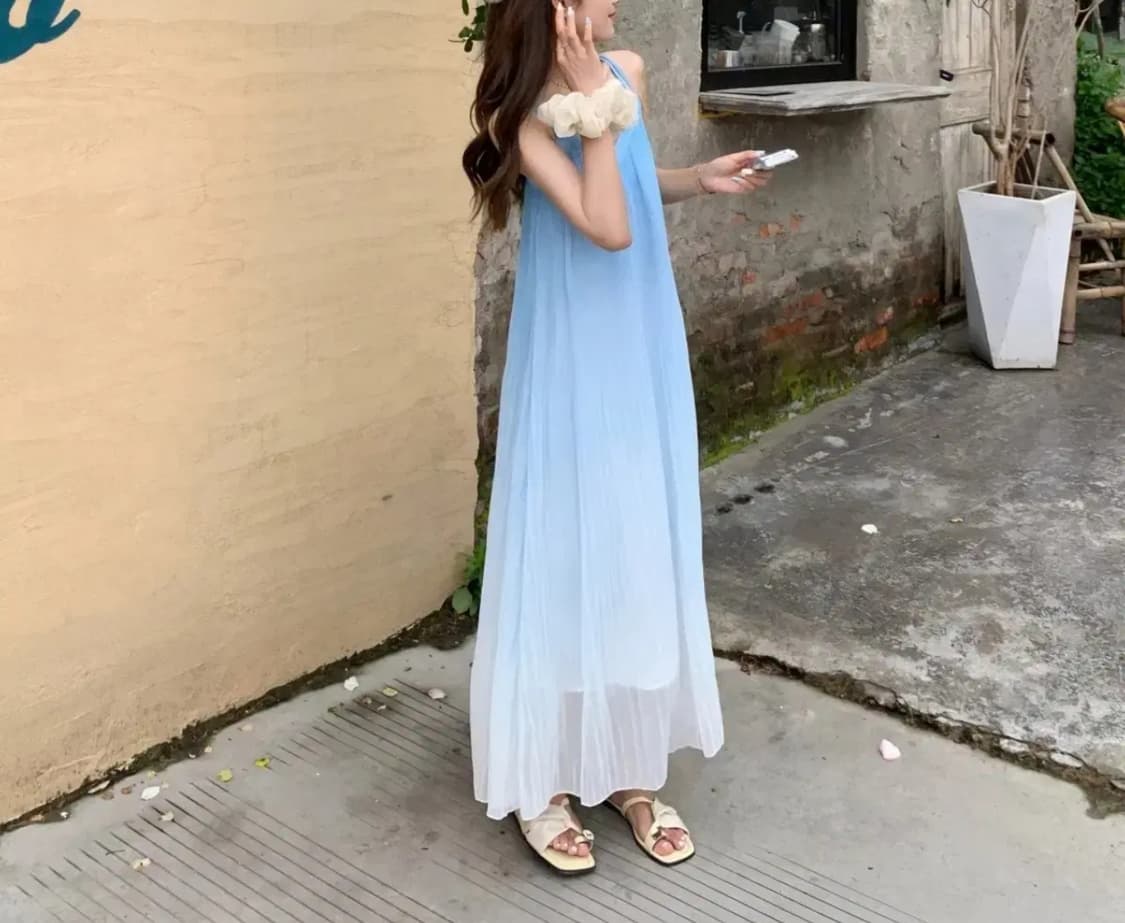 그라데이션 플리츠원피스 상품이미지9