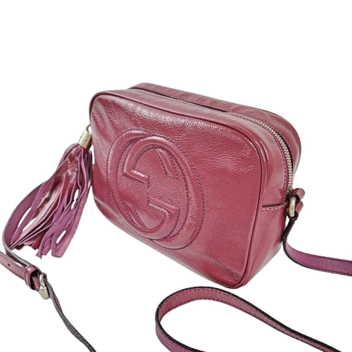 정품 구찌 소호 페이던트가죽 디스코백 바이올렛 스몰 상품이미지4