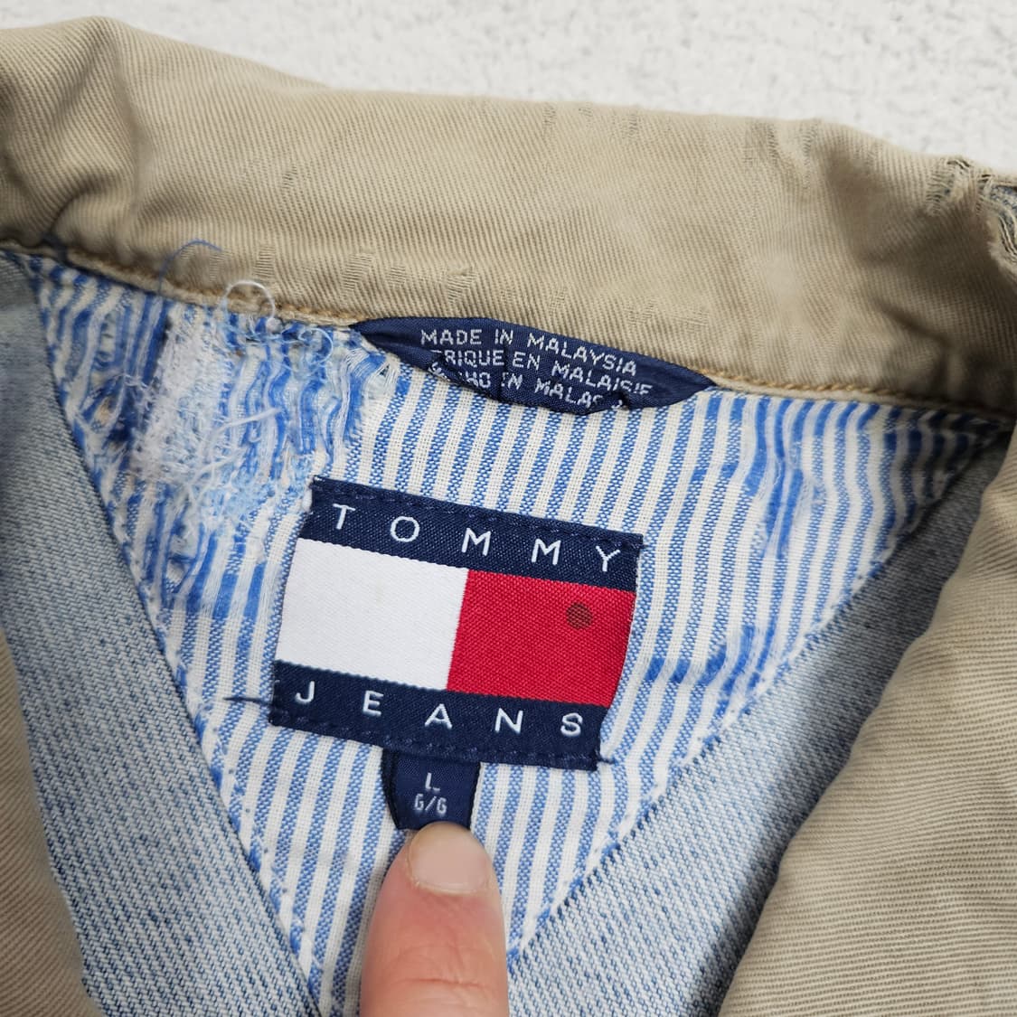 90s 타미힐피거 데님 자켓 L 상품이미지3