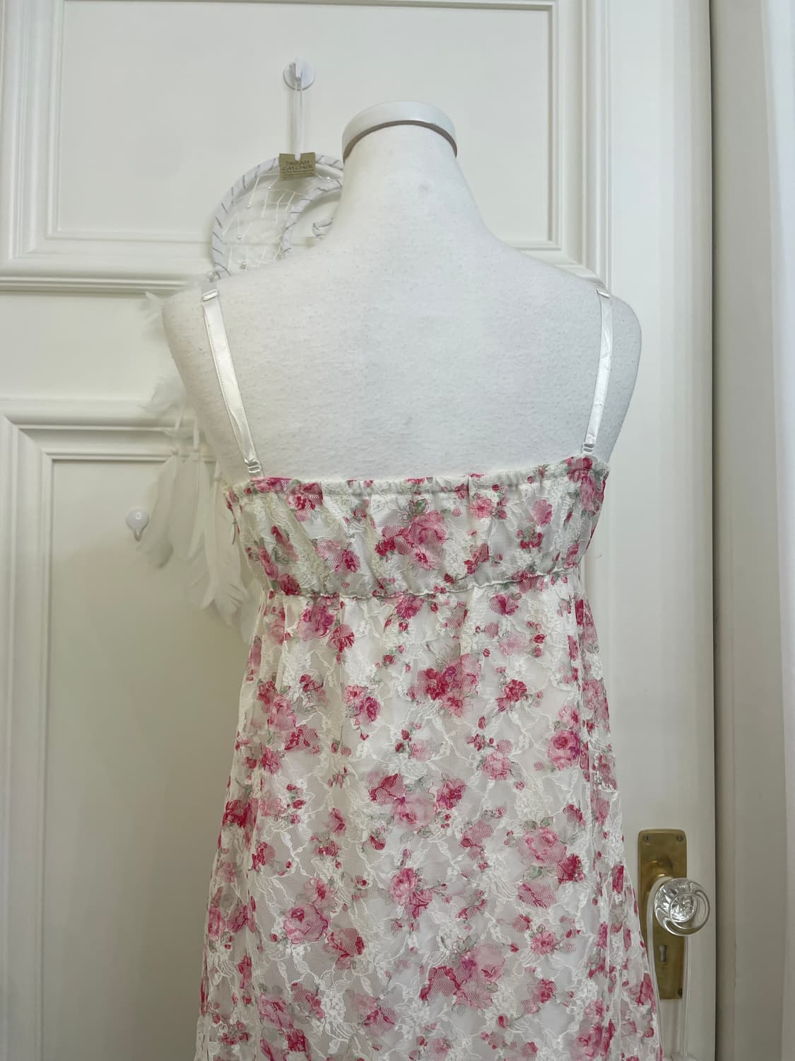 pink flower lace lovely fairy midi opc 상품이미지4