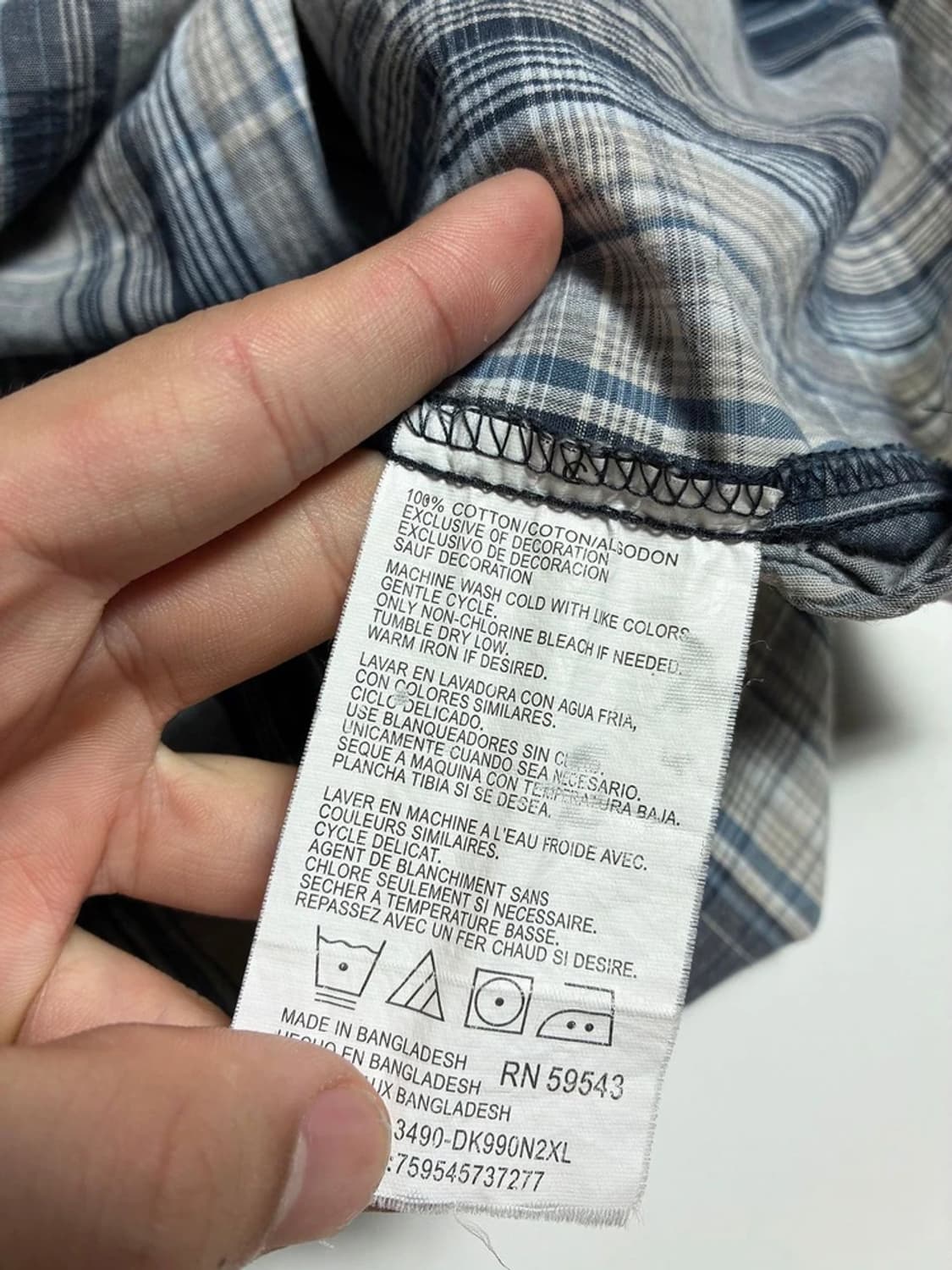 디키즈 Dickies 빈티지 체크 반팔 워크 셔츠 R1393 상품이미지7