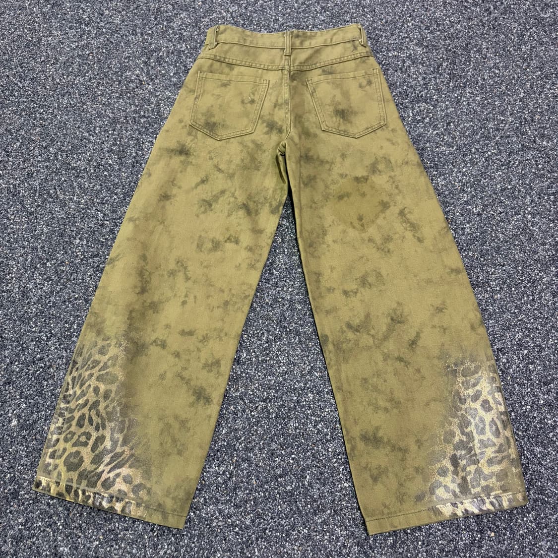 빈티지 레오파드 패턴 다이 데님 팬츠 B4095 상품이미지8