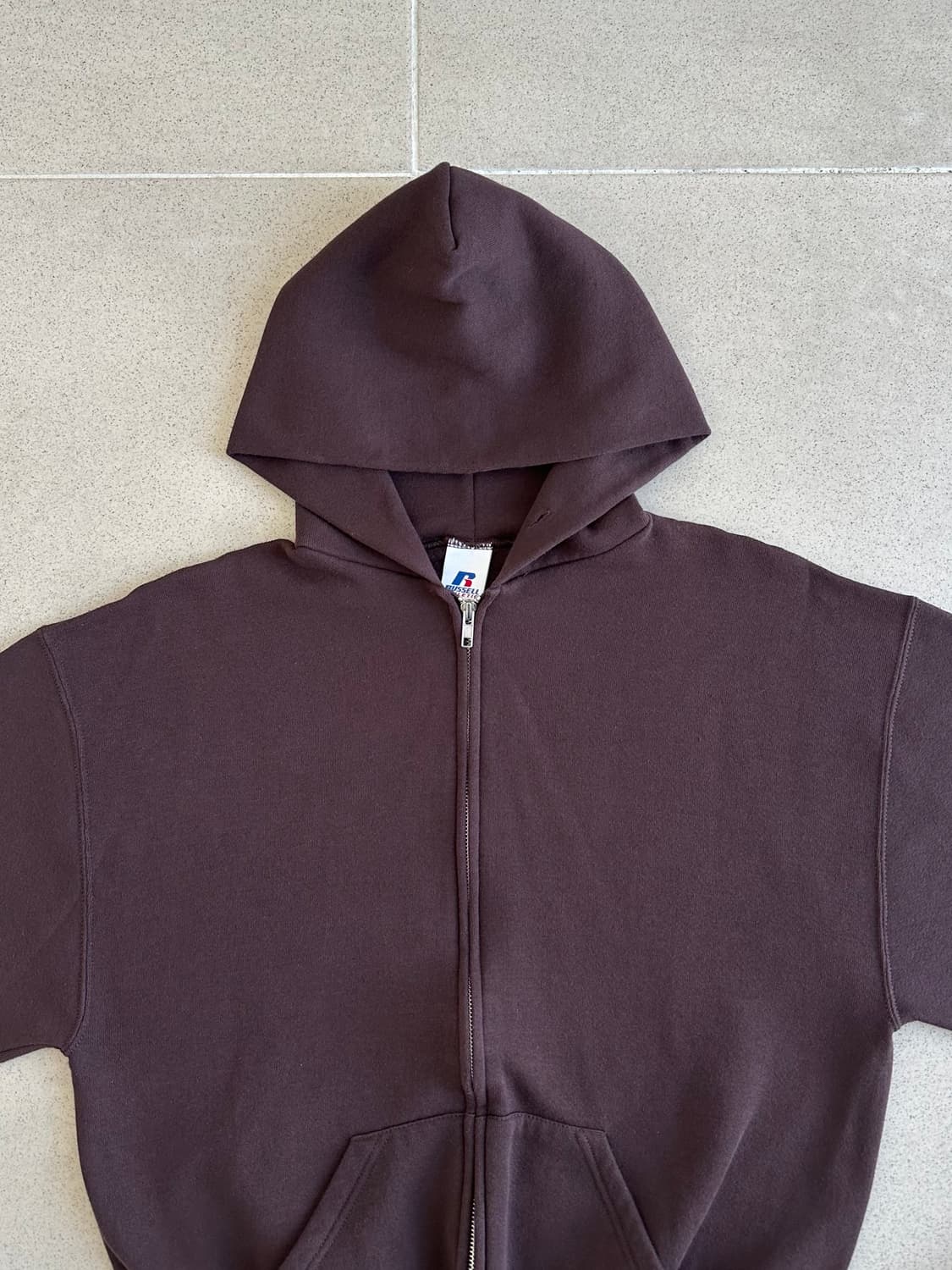 00s 빈티지 러셀 후드집업 브라운 M 상품이미지4