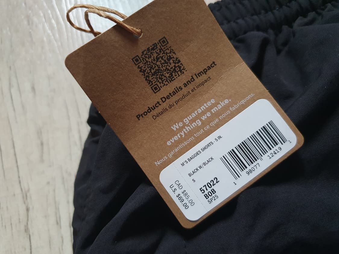 (새상품)파타고니아 배기스5인치 블랙 S 상품이미지3