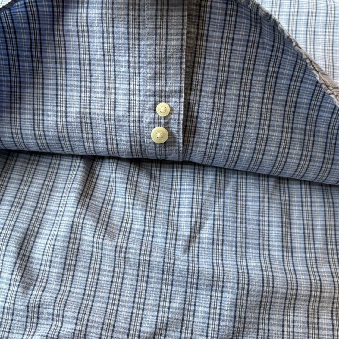 90년대 올드 갭 블루 체크 셔츠  상품이미지6