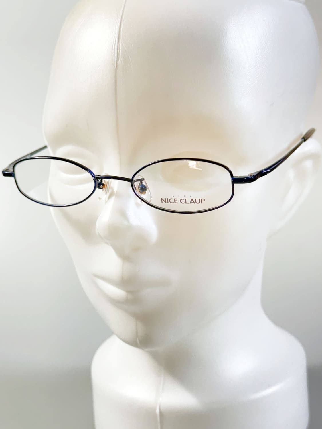 NICE CLAUP 나이스 클랍 블루 메탈 슬림 오벌 빈티지 안경 상품이미지8