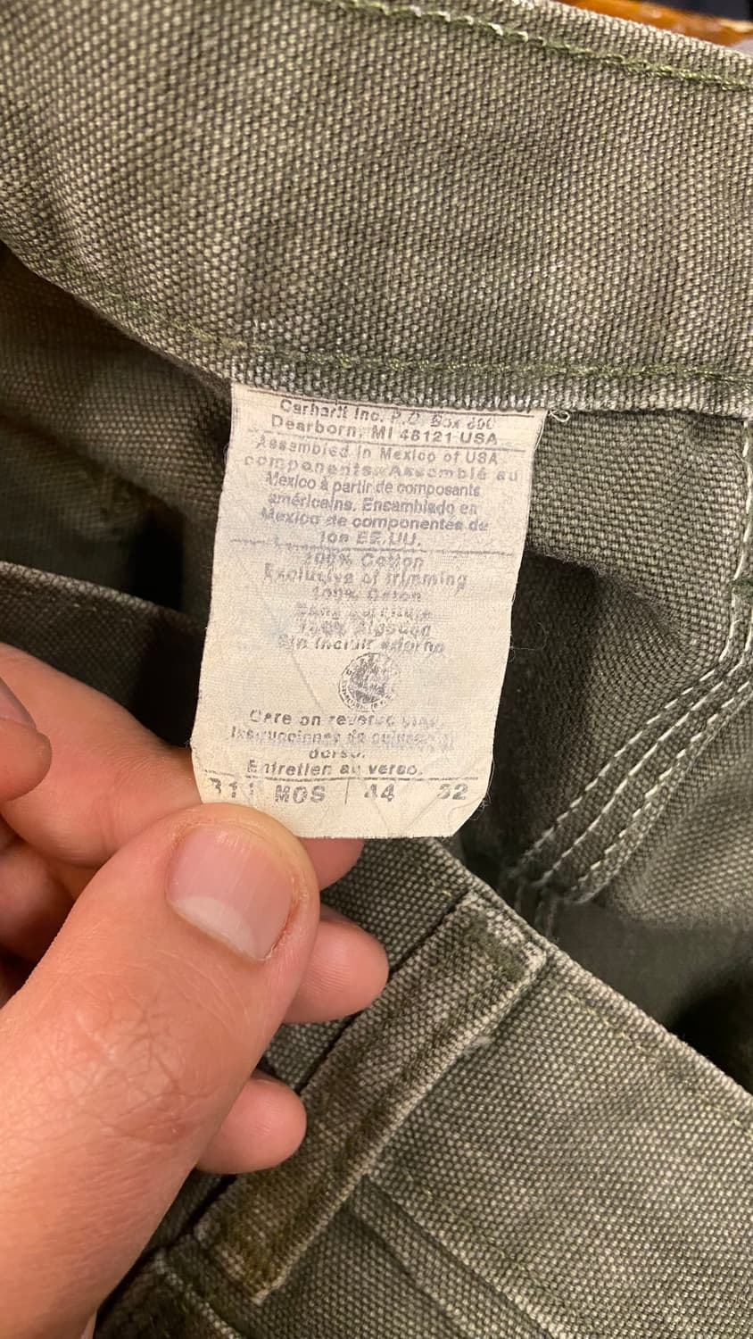 44) 칼하트 B11 모스그린 싱글니 팬츠 상품이미지5