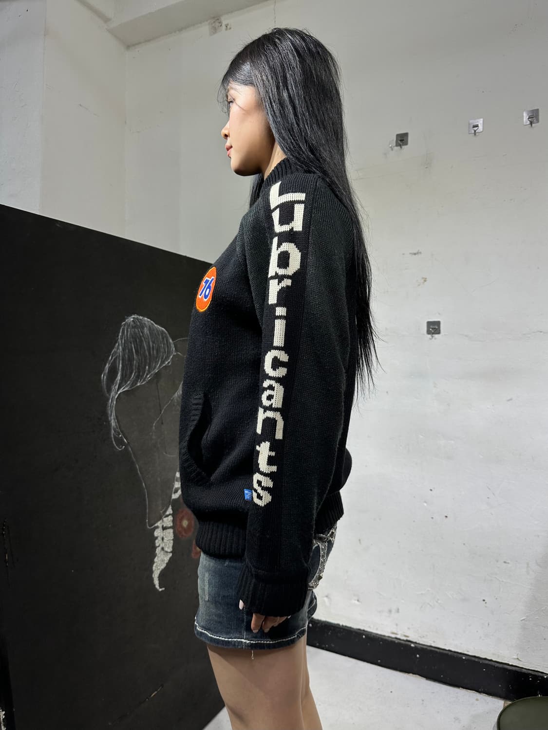 Jpn 일본 빈티지 니트 자켓 자수 집업 져지 상품이미지6