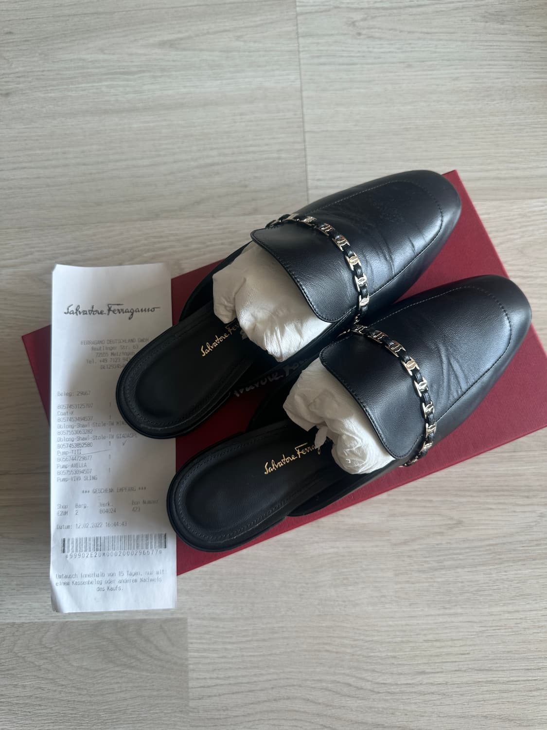 살바토레 페라가모 간치니 비트 가죽 뮬 상품이미지2