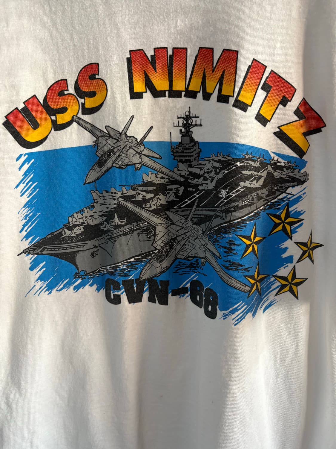 90's USS NIMITZ CVN-68 Single Stich T 상품이미지3