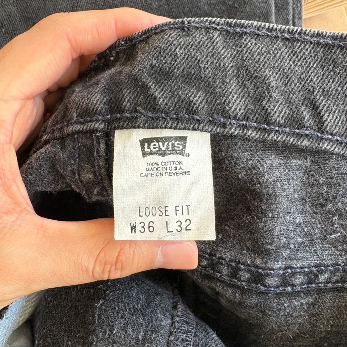 98년 10월 미국 생산 리바이스 545 데님 블랙 팬츠 상품이미지9