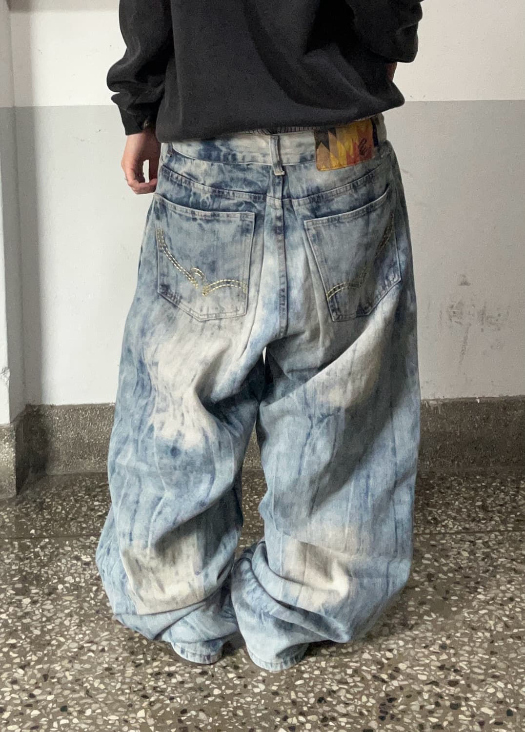 90s ROCAWEAR 올드스쿨 타이다이 패치 힙합팬츠 상품이미지3