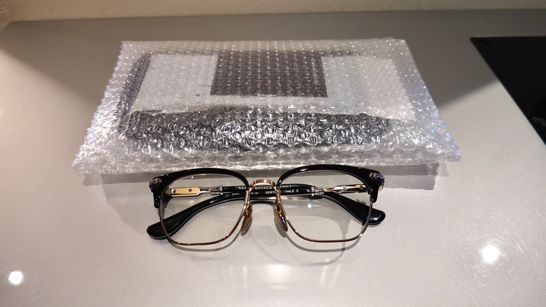 크롬하츠 버티컬스마일2 블랙실버/골드 콤비 안경 상품이미지1