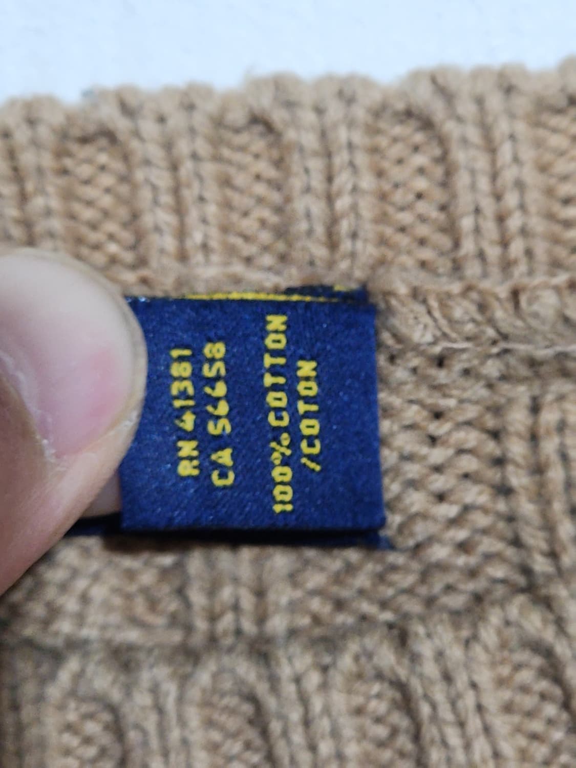 (L) 랄프로렌 폴로 꽈배기 니트 진베이지 케이블 스웨터  상품이미지5