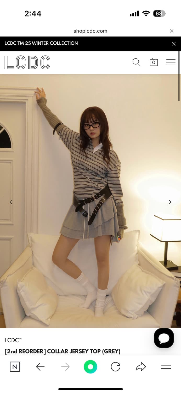 LCDC 엘씨디씨티엠 카라 져지탑 상품이미지1