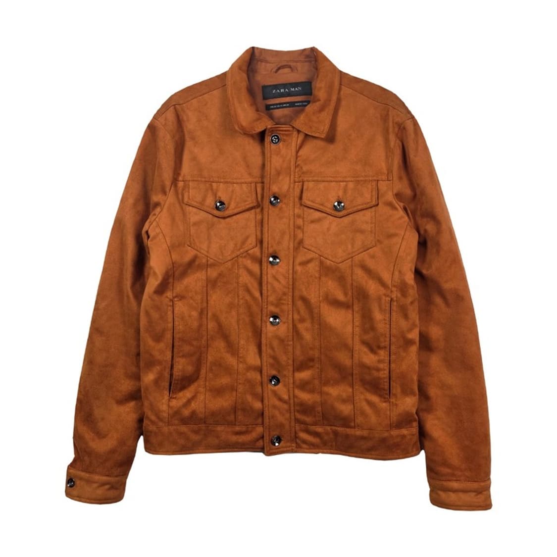 ZARA MAN 카멜 스웨이드무드 트러커 점퍼 M 상품이미지1