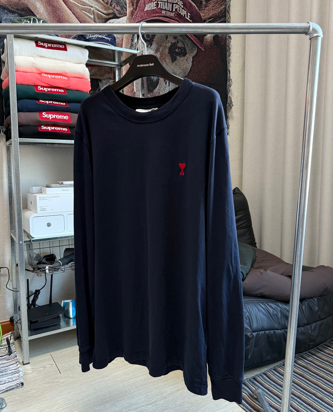 아미 네이비 롱슬리브 상품이미지2