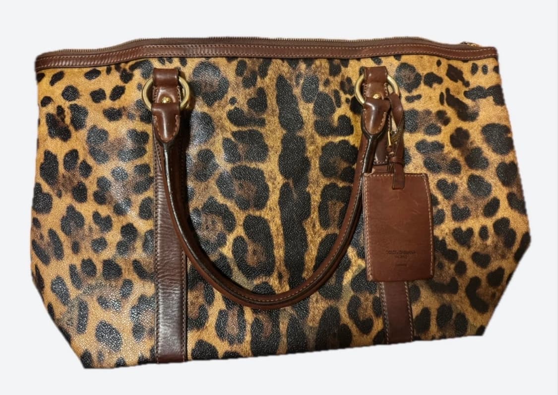 돌체앤가바나 레오파드 레더 토트백 상품이미지3