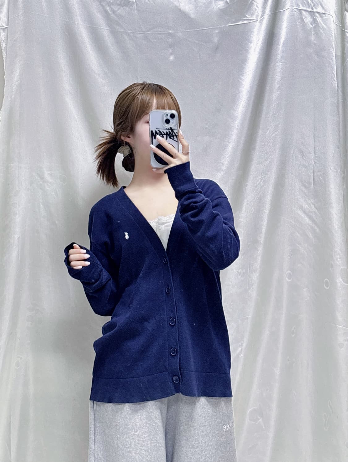 폴로 랄프로렌 네이비 화이트포니 가디건  상품이미지1