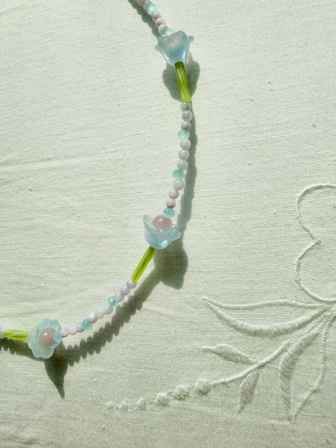 핸드메이드🌷봄꽃(블루) 목걸이  상품이미지5