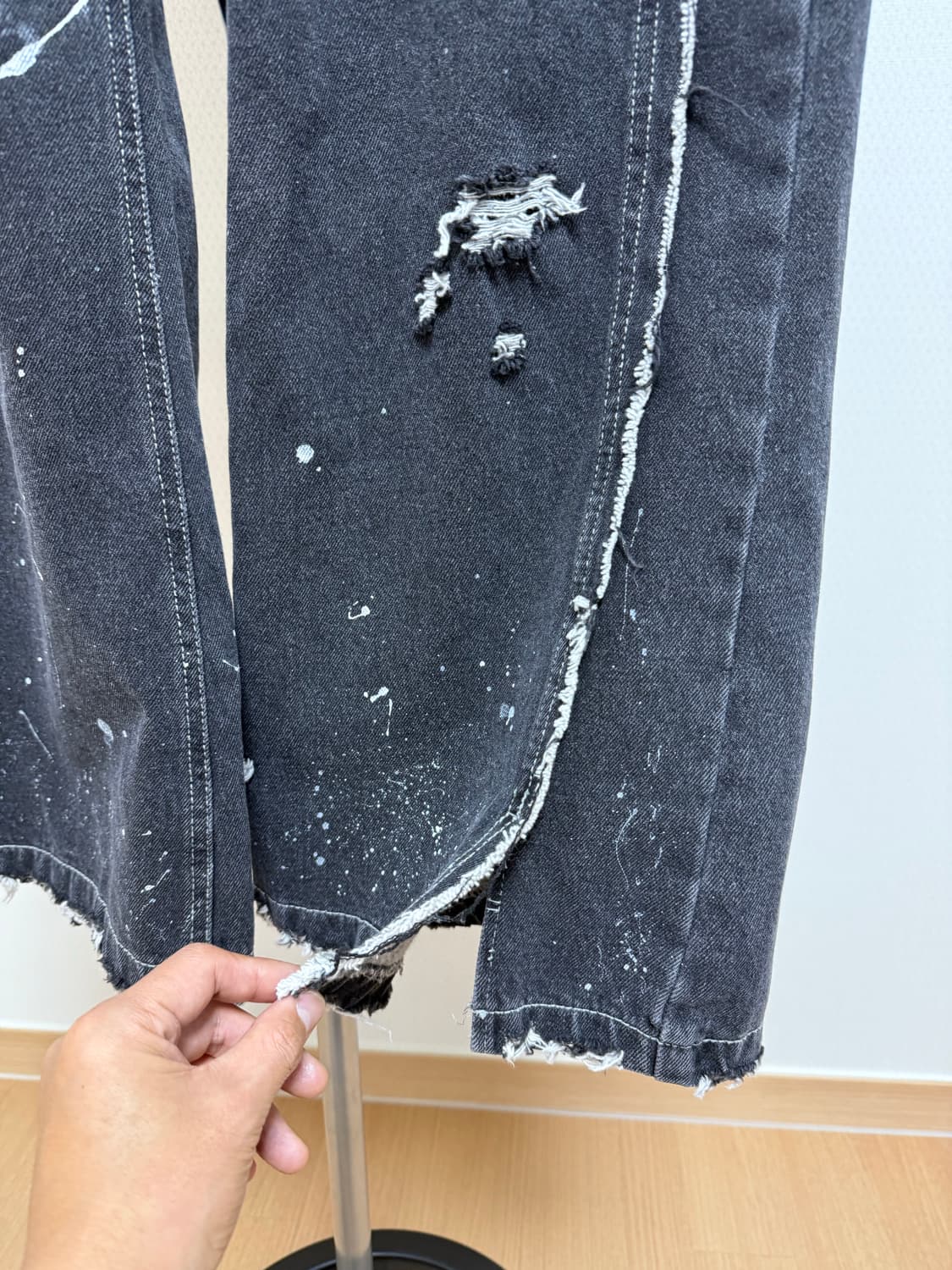 빈티지 와이드 플레어 블랙진 상품이미지9