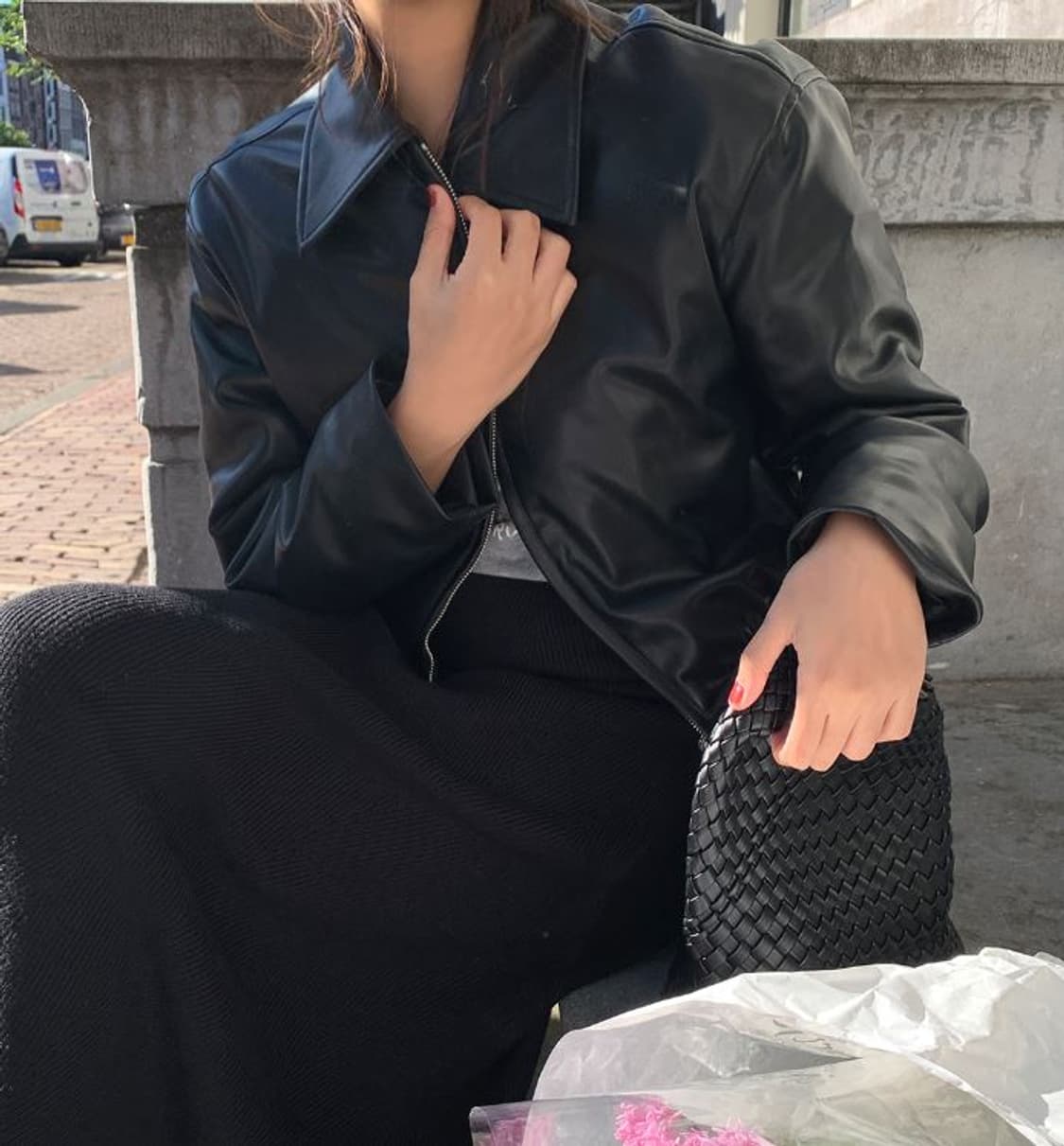 [새상품] 제이엘프 제작 누빔 가죽자켓(점퍼) 상품이미지3