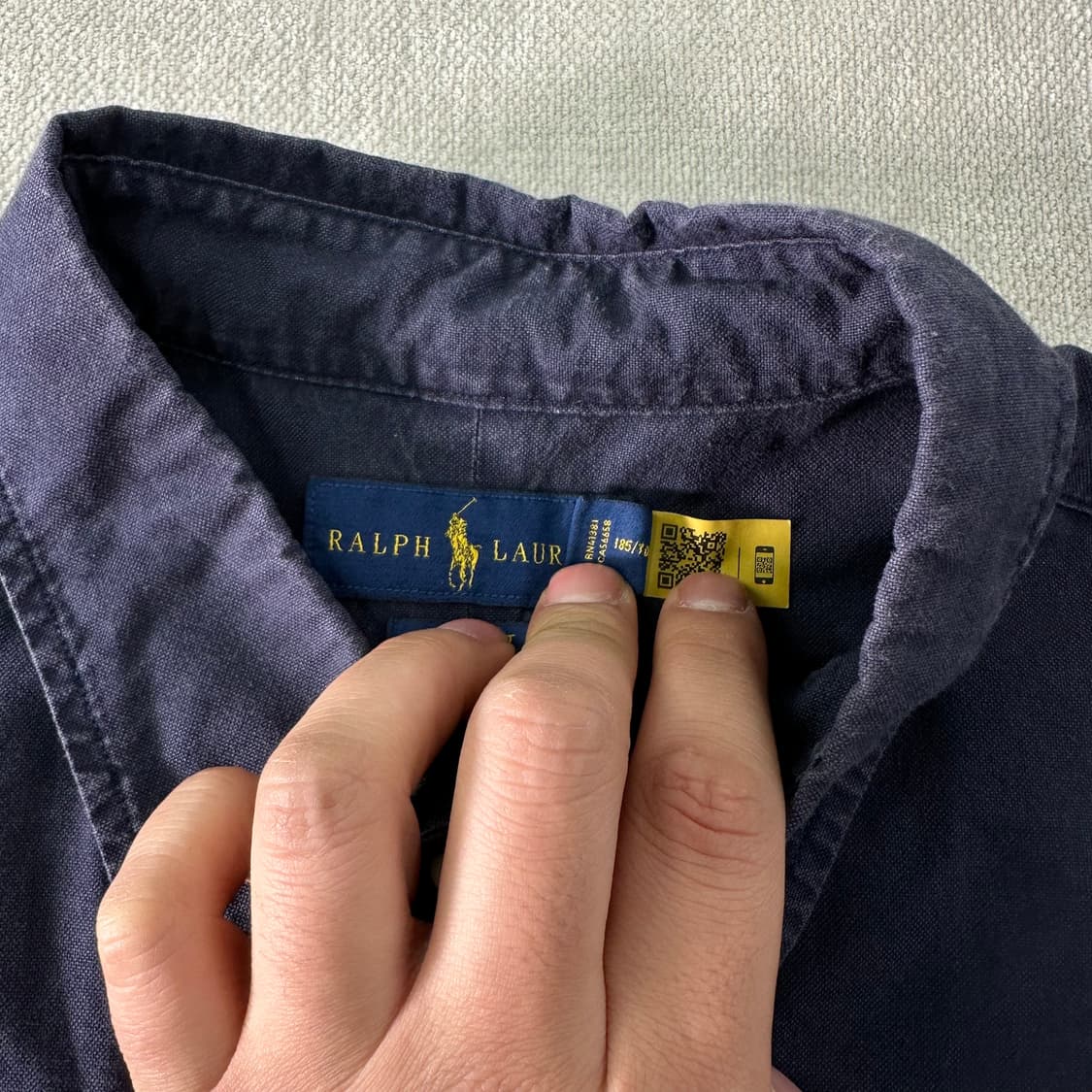 105 폴로랄프로렌 신형라벨 코튼 네이비 셔츠 상품이미지3