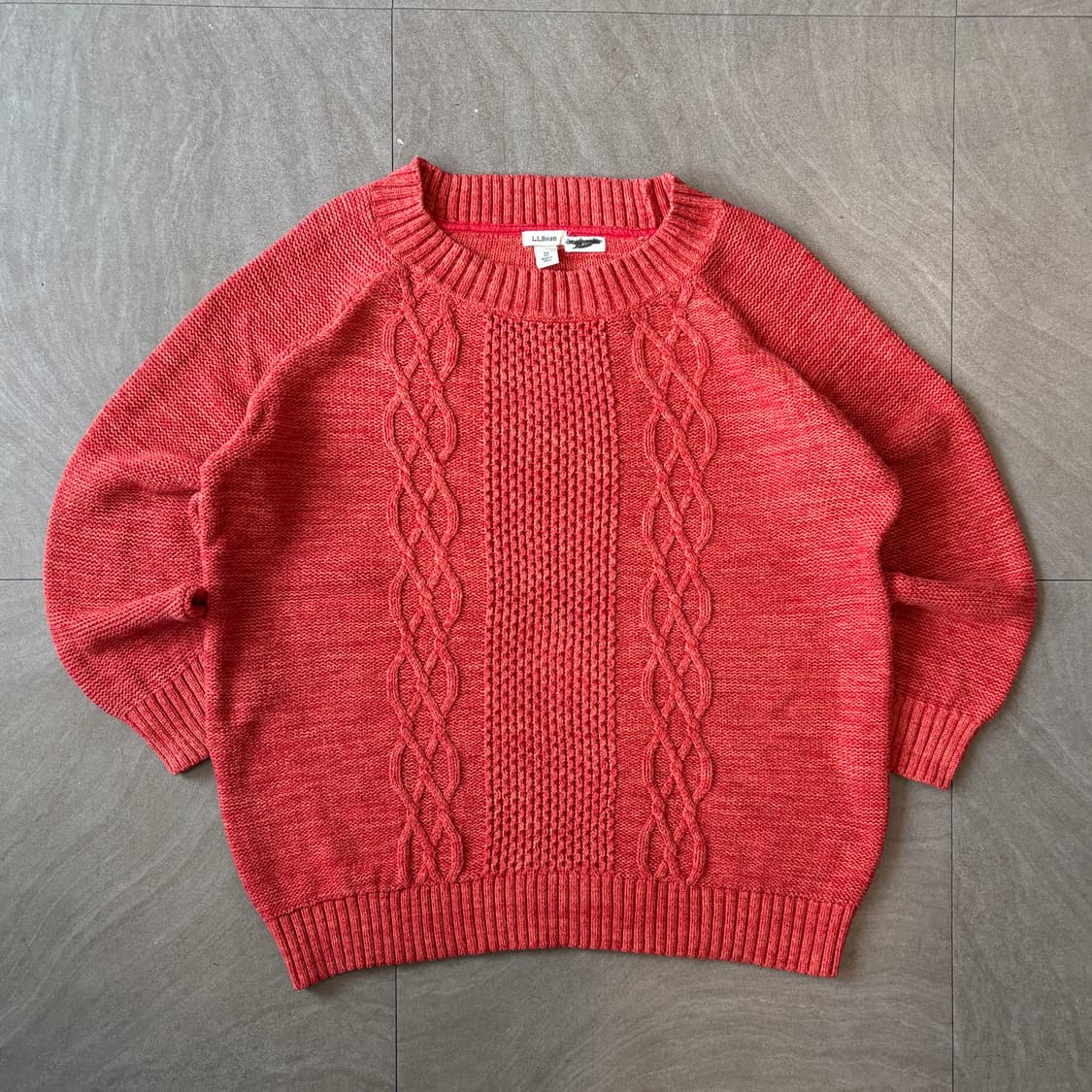 L.L.bean 정품 엘엘빈 핑크 해비 코튼 니트 상품이미지1