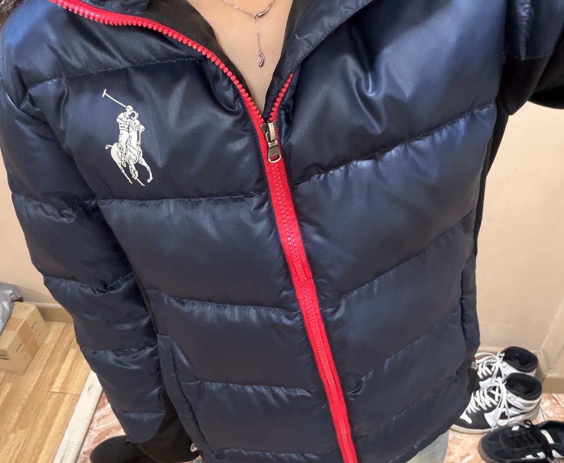 폴로 빅포니 네이비 폴리 덕다운 패딩 자켓 상품이미지2