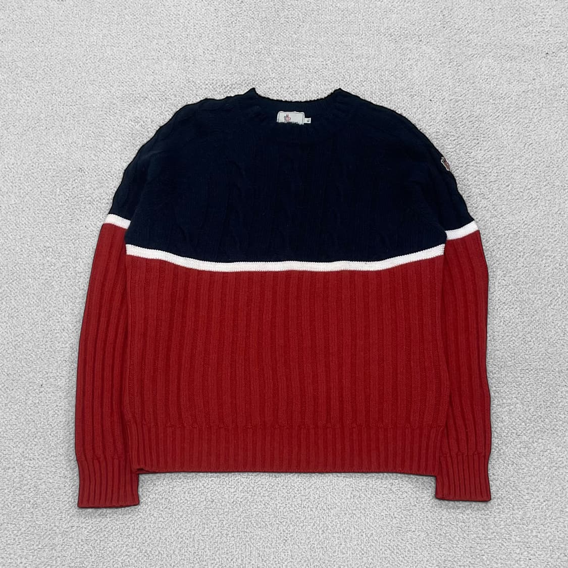 몽클레어 스트라이프 케이블 니트 상품이미지1